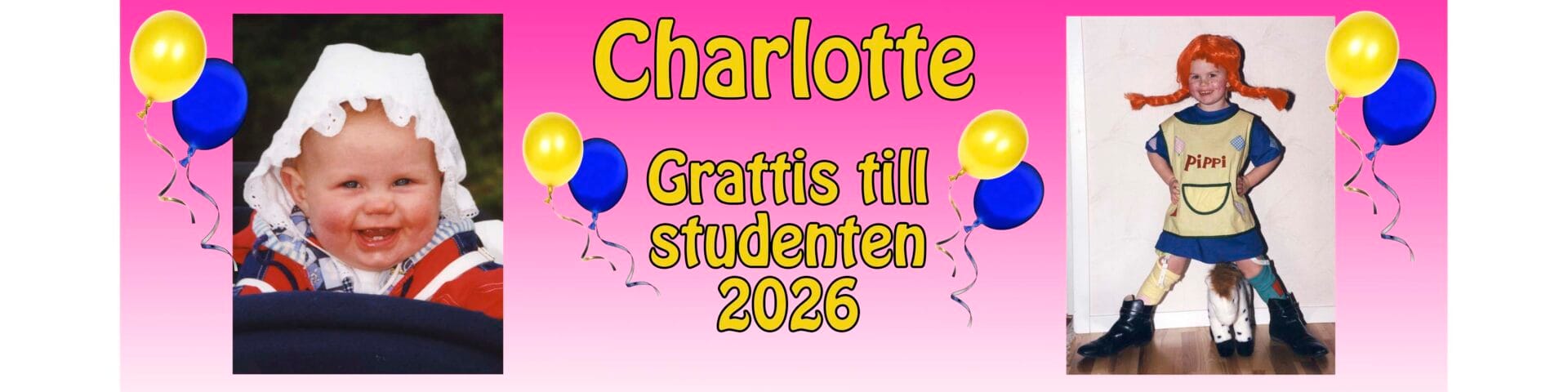 Rosa studentbanderoll