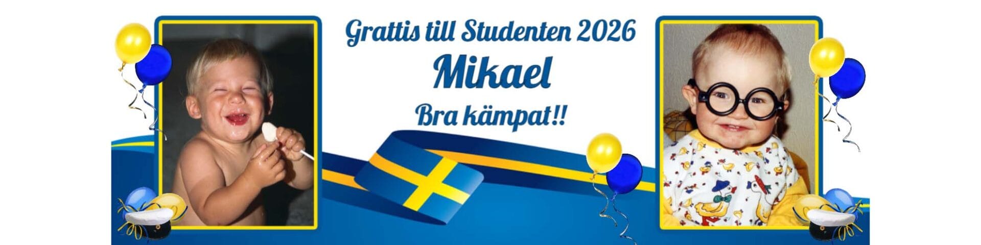 Studentbanderol vattentålig, flera storlekar