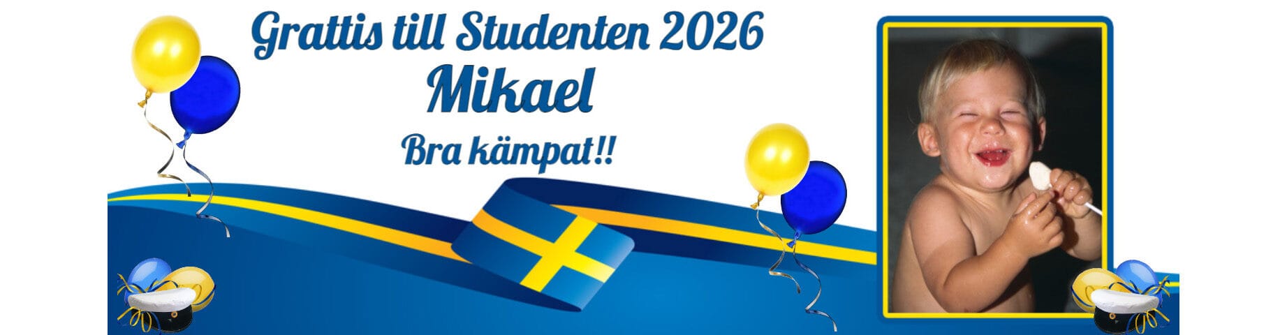 Studentbanderoll beställer du på studentskyltaronline.se